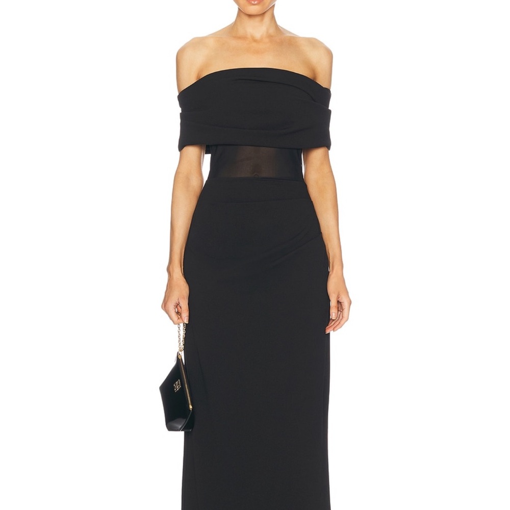 SER.O.YA Strapless Black Dress